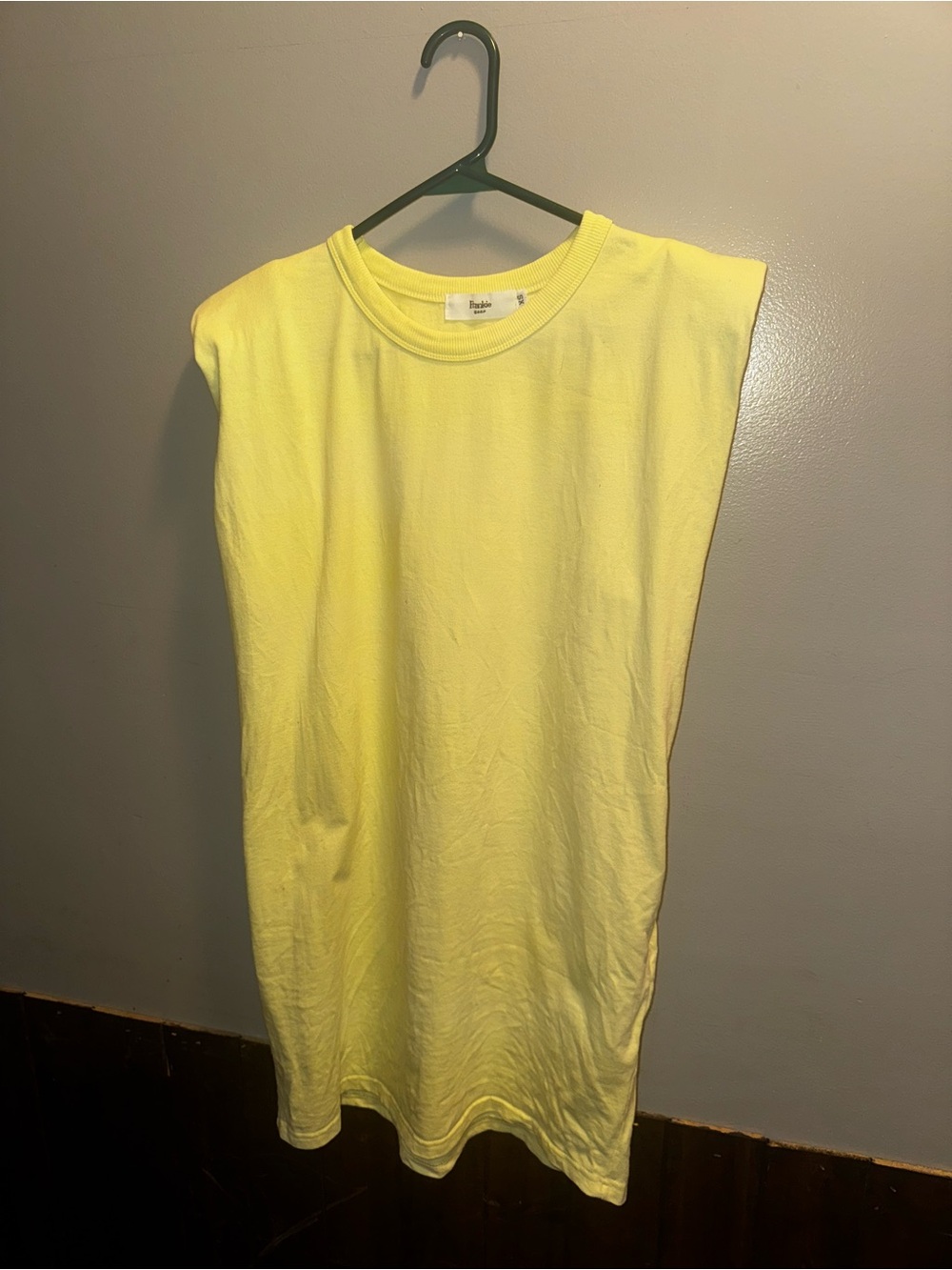 Frankie Shop Pale Yellow Crew Neck Tshirt dress